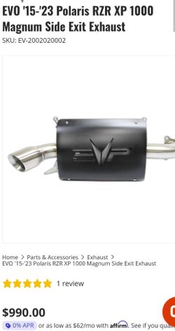 Polaris rzr 1000 EVP exhaust