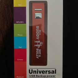 Universal Portable Power Bank – Red (Open Box, Never Used)