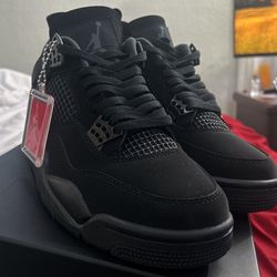 Black Cat Jordan 4s 9.5