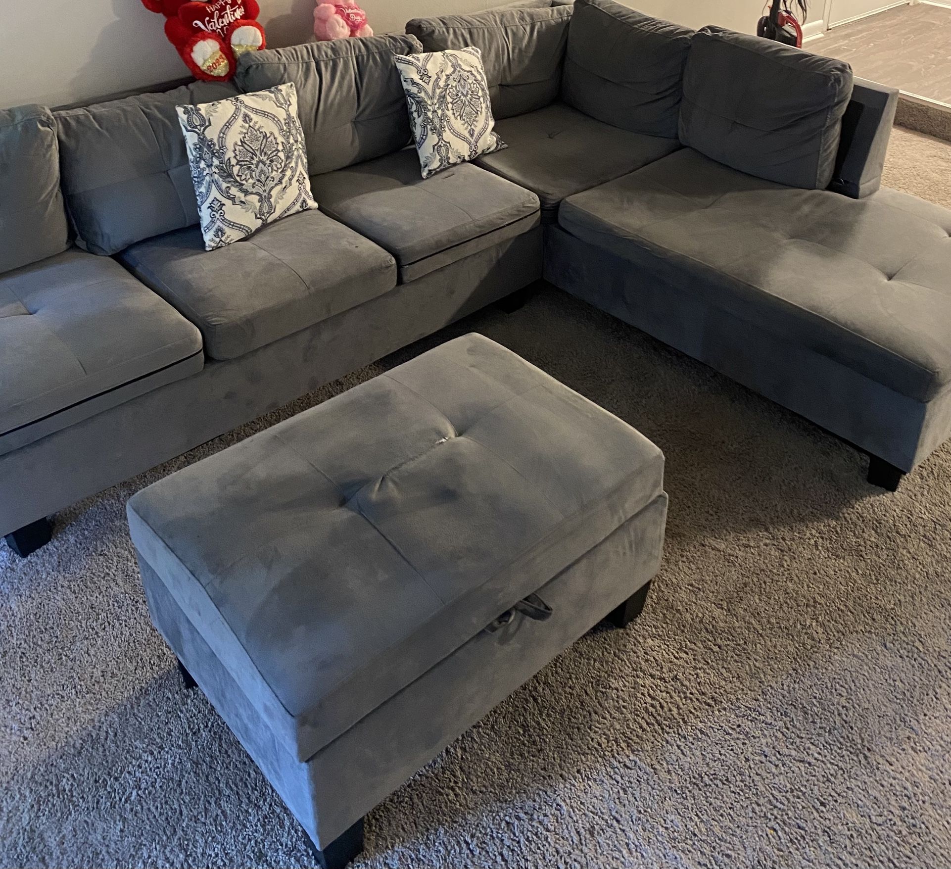 Harried Grey Sectional