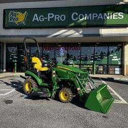 Used John Deere 1025R With Belly Mower 