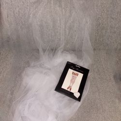 Women’s wedding veil and stockings