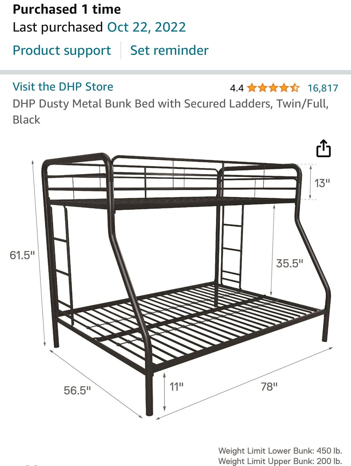 Bunk Bed (Twin over Full)