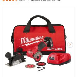 M12 FUEL 12V 3 in. Lithium-lon Brushless Cordless Cut Off Saw Kit with One 4.0 Ah Battery Charger and Bag