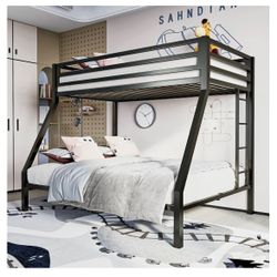 Black Metal Bunk Bed Twin Over Full