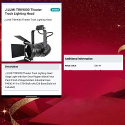 J.LUMI TRK9000 Theater Track Lighting Head