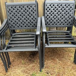 Patio Chairs, Set Of 8