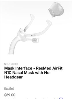 ResMed 63230 AIRFIT N10 FRAME SYS  size: standard