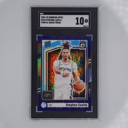 2024 Optic Stephon Castle #254 Purple Shock SgC 10