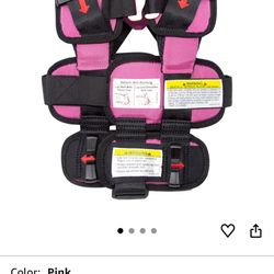 RideSafer - Extra Small (XS) Pink, Lightweight, Compact, Portable Car Seat, 2+ Years; 26.5–40 lb - Perfect for Travel and Everyday Child Safety