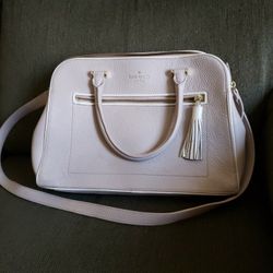 Kate Spade Cream Taupe Purse With Cream Piping