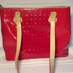 Arcadia Red Patent Leather Tote Bag