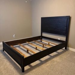 Farmhouse Rustic Queen Bed Frame and Dresser
