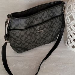 Coach Handbag Black and  Dark Gray