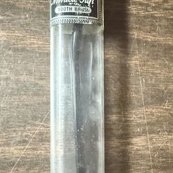 VINTAGE HOPALONG CASSIDY DR. WEST'S TOOTHBRUSH with glass case Unused