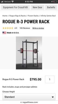 Rogue store barbell rack