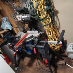 10 Inch Compound miller saw laser and table stand