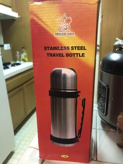 Princess Gold - Stainless Steel 1 Liter Travel Bottle