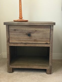 Nightstand — Dovetail Drawer, Weathered Grey, Modus Furniture