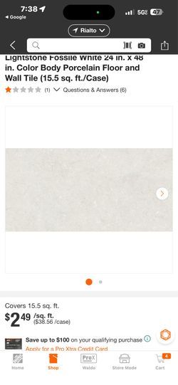 Light stone tile 24x48