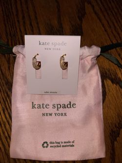 Kate spade gold hoops  brand new