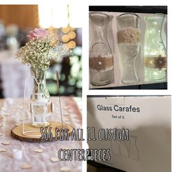 Custom Rustic Burlap Vases