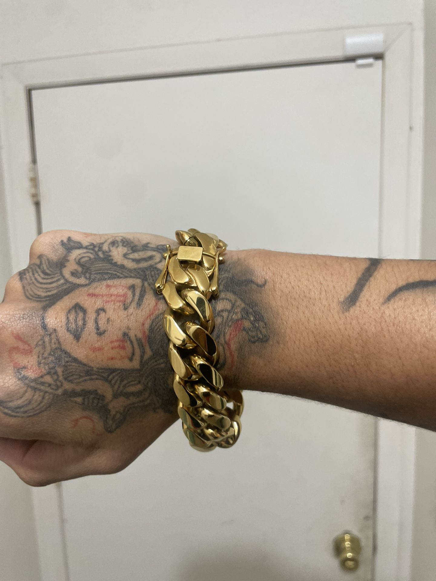18k Box Lock Gold Plated Braclet