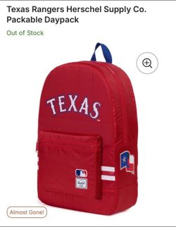 Texas Rangers Herschel Supply Co. Packable Daypack•Brand New • Open Box
