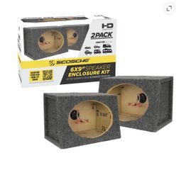 New Scosche 6x9" Speaker Enclosure Kit 2-Pack