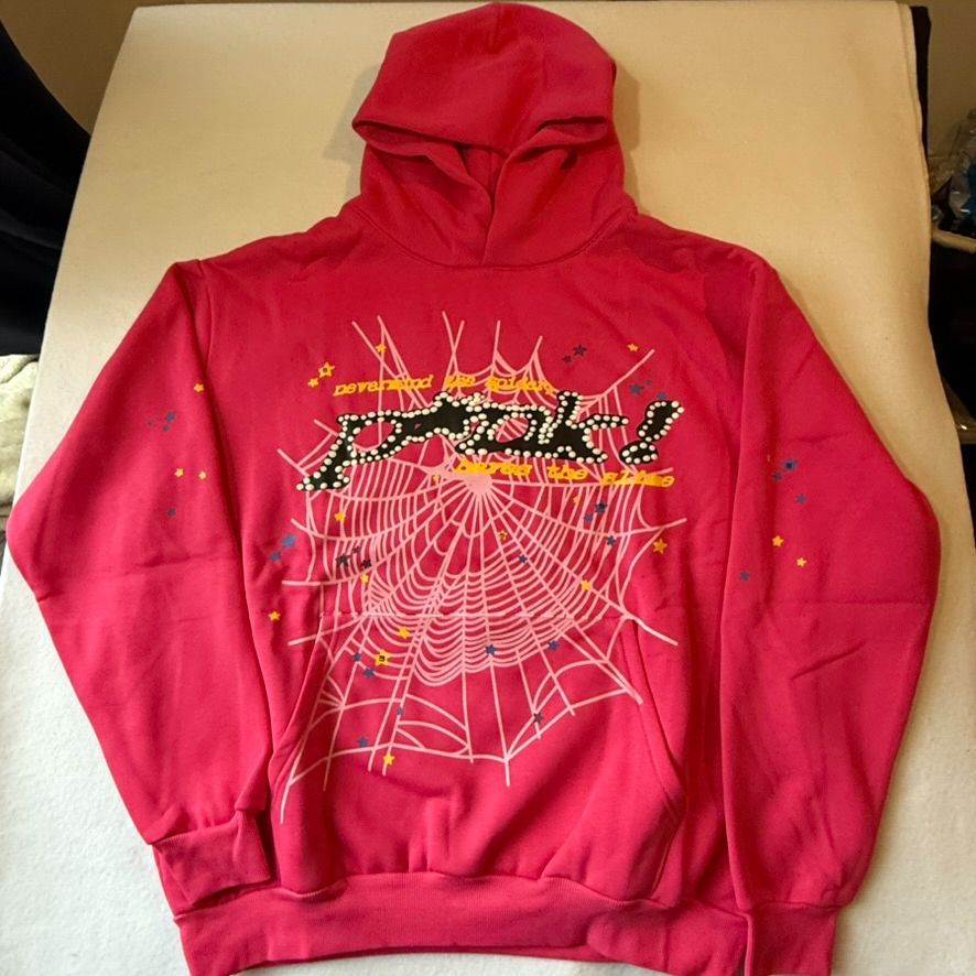 Spider Hoodie Pink Large