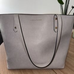 Leather Purse / Tote with cup holder and laptop sleeve