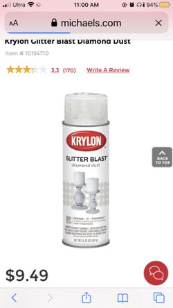 3 new cans Krylon diamond glitter spray paint