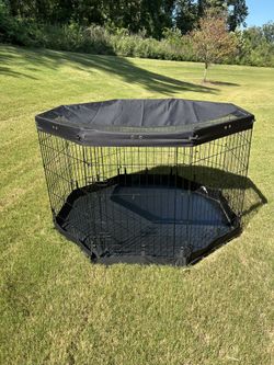 Pet Playpen Metal With Top Cover And Bottom Cover