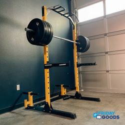 Brand New Squat Power Rack Bench Press W Attachments 305 lb Olympic bumper weight plates set gym Equipment FREE DELIVERY for Sale in Bonita CA OfferUp