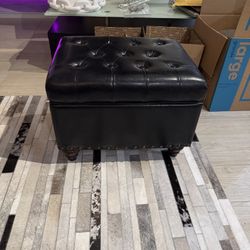 Leather Ottoman With Storage