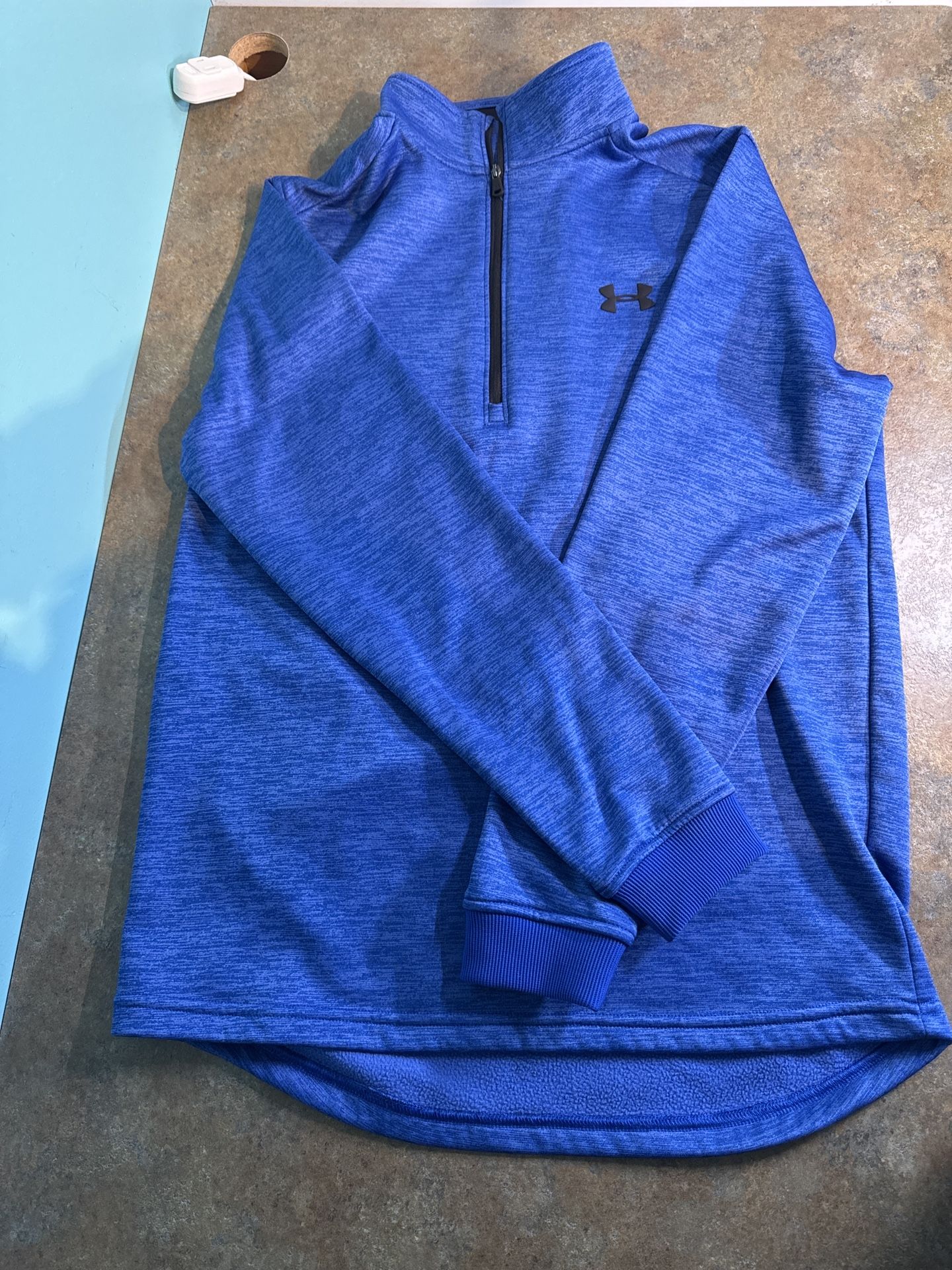 Under Armour ColdGear Men’s Medium 1/4 Zip Fleece Pullover - Blue