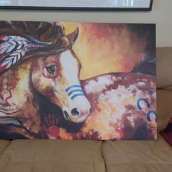 Horse Print Canvas