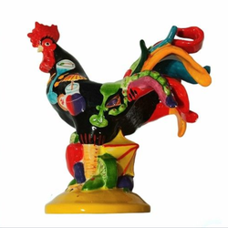 RARE- Sharon Neuhaus "Poultry in Motion" Rooster Sculpture 8"X8" Inches Westland Giftware NEW IN BOX!