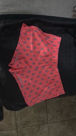 Pink Cactus Print Elastic Waist Shorts