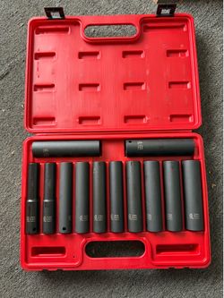 Sunex Extra Deep Metric Impact Socket Set 13–24mm 1/2” Drive
