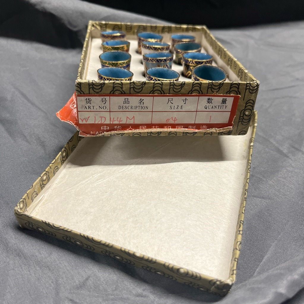 Chinese Cloisonné Vintage thimbles