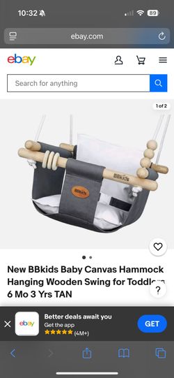 Bbkids Canvas Toddler Baby Cloth Swing Indoor Or Outdoor Brand New
