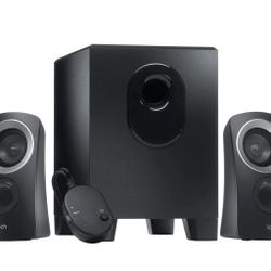 Logitech Z313 2.1-Channel Speaker System 50 Watt With Subwoofer Black For MAC PC