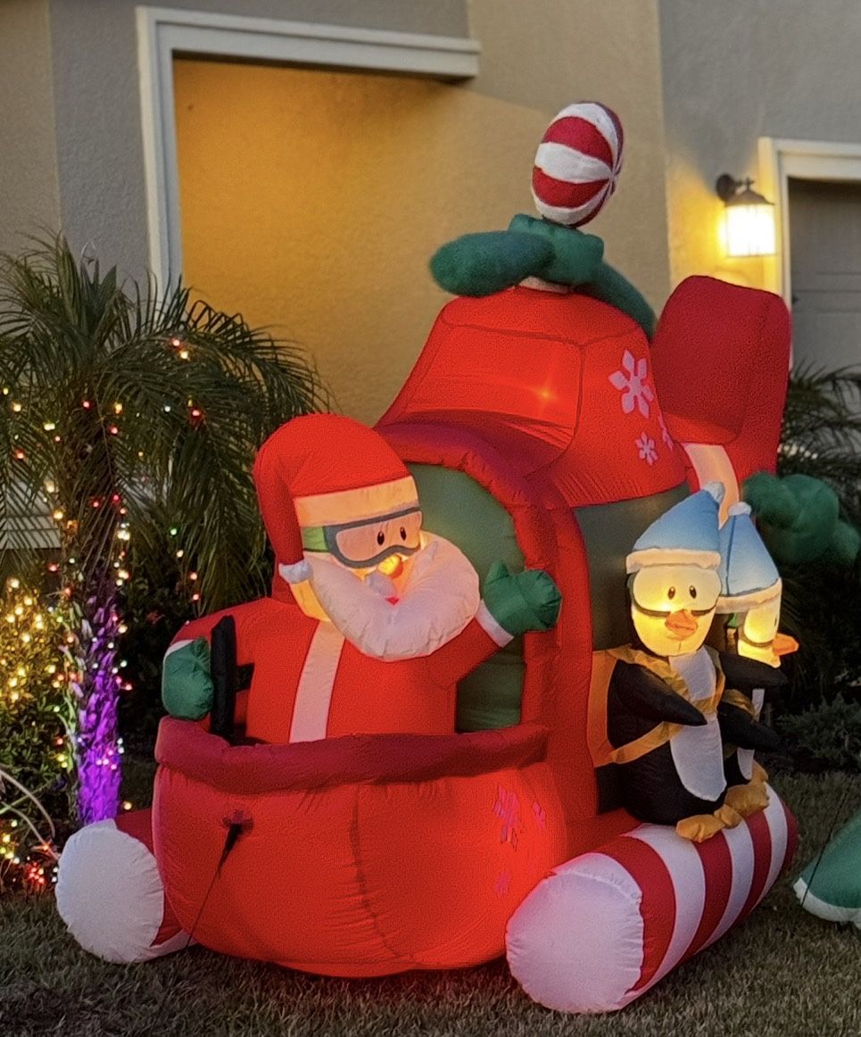 Christmas HELICOPTER Airblown Inflatable