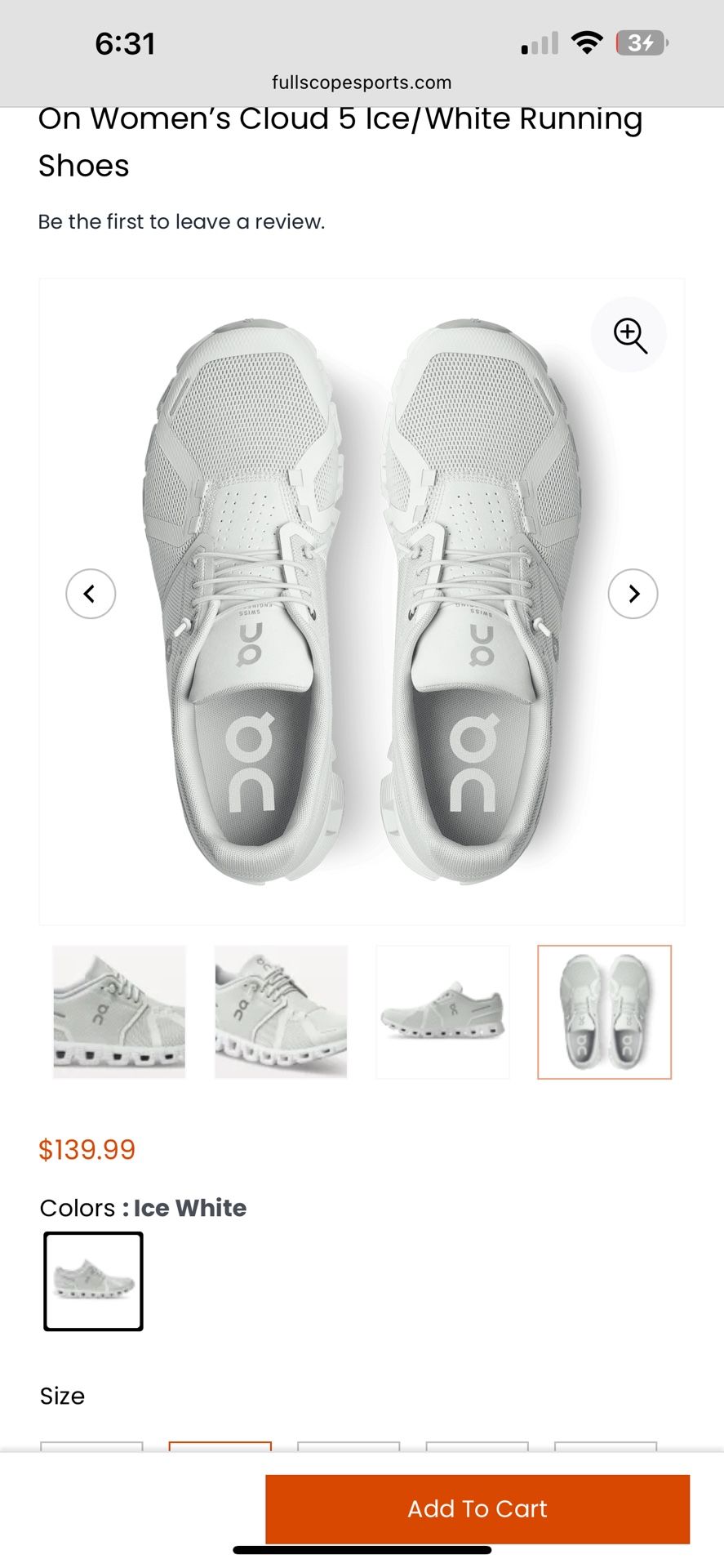 ON Cloud 5 Women’s Ice/White Running