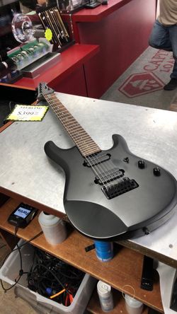 1003 Sterling JP70 Black 7-String Electric Guitar (No Case) 592065