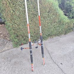 3 Fishing  Rods And Reels 