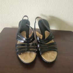 Strictly Comfort Black Strappy Sandal