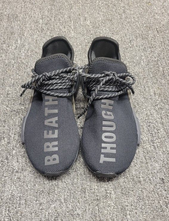 Pharrel x Adidas NMD Human Race 'Triple Black' GX2487 Men's Size 4.5 