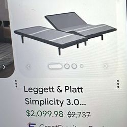 Barely Used Electric King Bed With Mattresses - Leggett And Platt